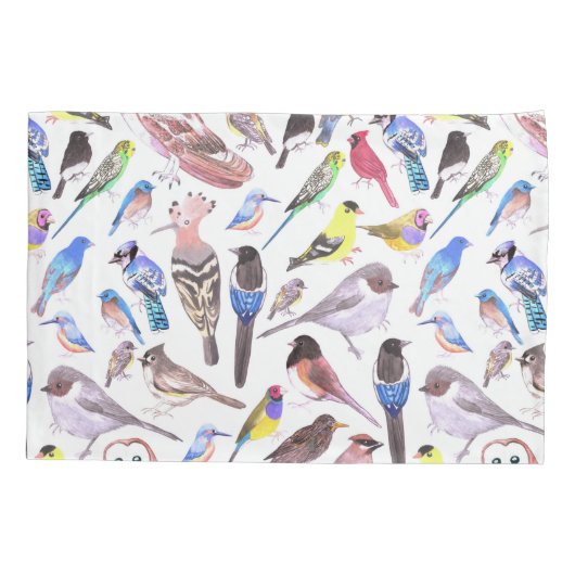 vogels van Amerika- huisdieren en wilde vogels Kussensloop (Achterkant)