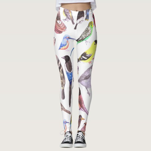 vogels van Amerika- huisdieren en wilde vogels Leggings (Voorkant)