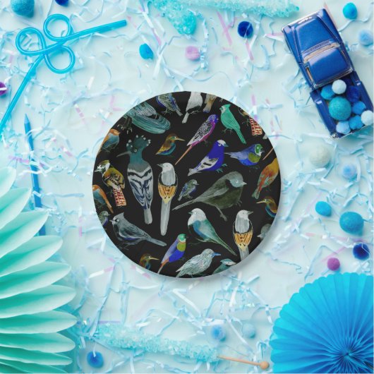 vogels van Amerika- huisdieren en wilde vogels Papieren Bordje (Feest)