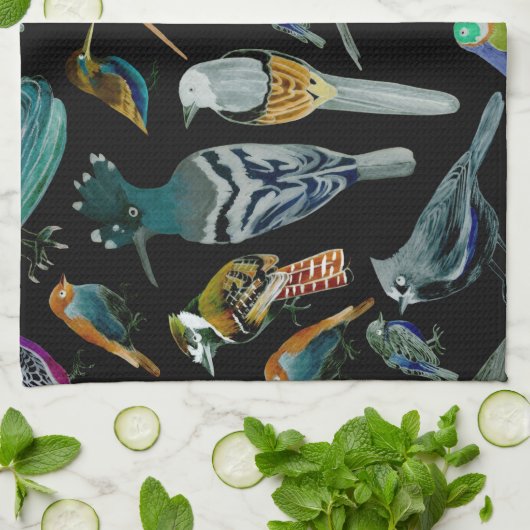 vogels van Amerika- huisdieren en wilde vogels Theedoek (Gevouwen)