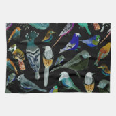 vogels van Amerika- huisdieren en wilde vogels Theedoek (Horizontaal)