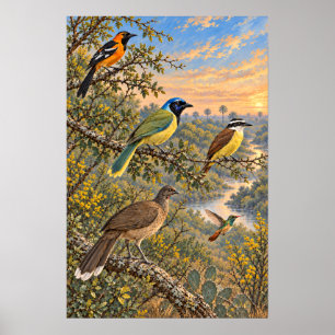 Vogels van de Lower Rio Grande Valley – Zuid-Texas Poster
