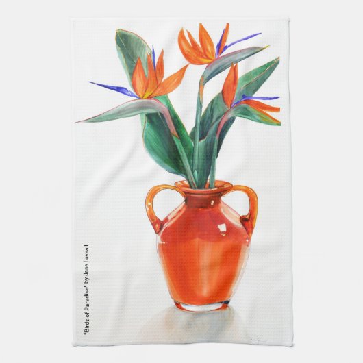 Vogels van de Paradise Kitchen Towel Theedoek (Verticaal)