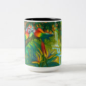 Vogels van de Paradise-Mok Tweekleurige Koffiemok (Center)