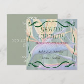 VOGELS VAN DE PARADISE-STROOMGROENTE OPENEN INVITE KAART (Voorkant / Achterkant)