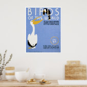 vogels van de wereld 1938 WPA Poster (Keuken)