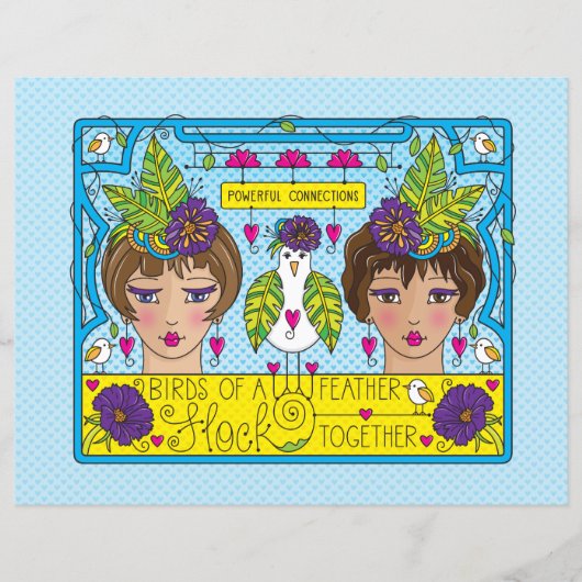 Vogels van dezelfde veer_Flat papiervel 28x22cm (Voorkant)