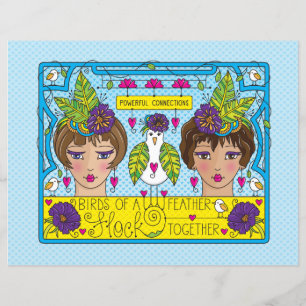 Vogels van dezelfde veer_Flat papiervel 28x22cm