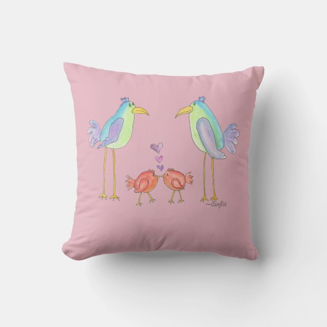 Vogels van dezelfde veer kussen (Voorkant)