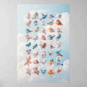 Vogels van dezelfde veer poster