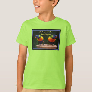 Vogels van dezelfde Veer vliegen Samen Lori T-shirt