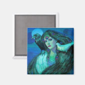 "Vogels van Dualiteit - Peacock Lady" Magneet (Voorkant / Achterkant)