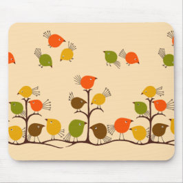 Vogels van een doezelaar muismat
