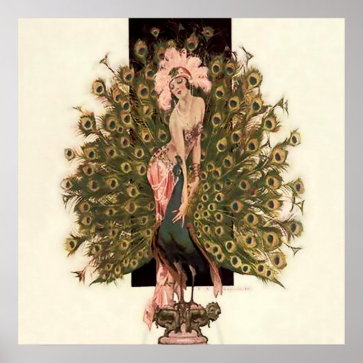 "Vogels van een doezelaar" van FX Leyendecker Poster (Voorkant)