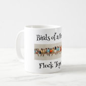 Vogels van een Feather Coffee Mok (Voorkant links)
