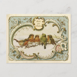 Vogels van een Feather Reproduction Briefkaart