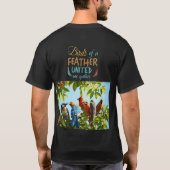 Vogels van een Feather T-Shirt Design. (Achterkant)