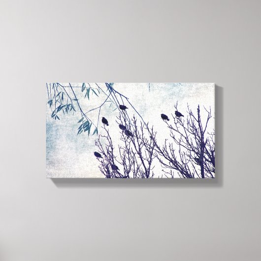 Vogels van een kudde samen canvas afdruk (Voorkant)