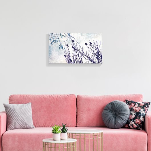 Vogels van een kudde samen canvas afdruk (Insitu (Woonkamer))