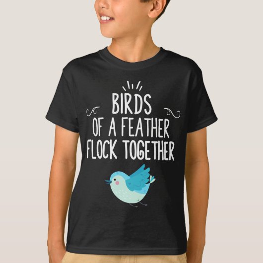 Vogels van een kudde samen t-shirt (Voorkant)