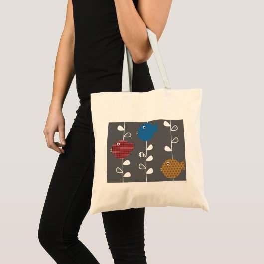 Vogels van een Leave Canvas tas (Voorkant (product))