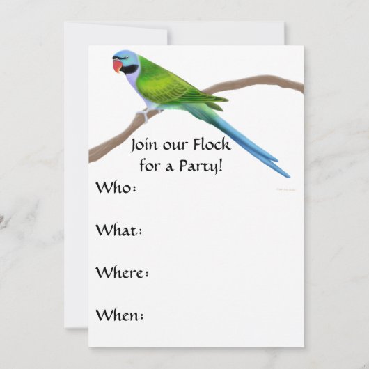 Vogels van een uitnodiging van de partij van de Ve (Achterkant)