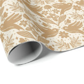 Vogels van een Veer - Cream Cadeaupapier (Rol Hoek)