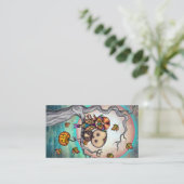 Vogels van een Veer Cute Halloween Art Visitekaartje (Staand voorkant)