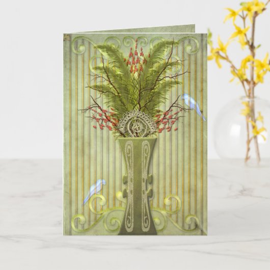 Vogels van een veer (Kaart) Kaart (Gele Bloem)