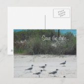 Vogels van een veer, koppel samen.... aankondigingskaart (Voorkant / Achterkant)