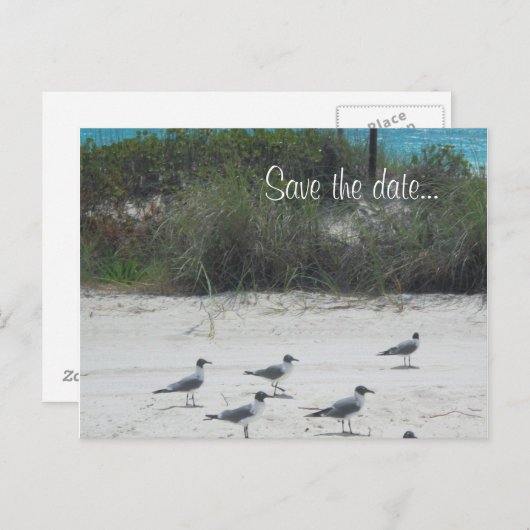 Vogels van een veer, koppel samen.... aankondigingskaart (Voorkant / Achterkant)