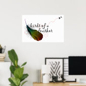 vogels van een veer. poster (Thuiskantoor)