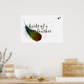vogels van een veer. poster (Keuken)