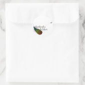 vogels van een veer. ronde sticker (Tas)