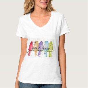 Vogels van een Veer vrouwen t-shirt