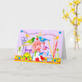 Vogels van een veerboot met Kaart 2 (Gele Bloem)