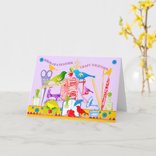 Vogels van een veerboot met Kaart 2 (Gele Bloem)