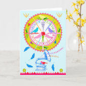 Vogels van een veerboot met Kaart 3 (Gele Bloem)