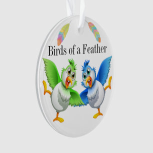 Vogels van een veerfamilie - vrienden Ornament