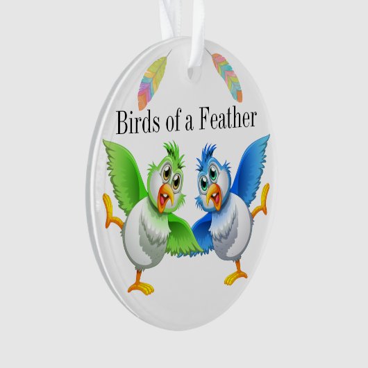 Vogels van een veerfamilie - vrienden Ornament (voorkant)