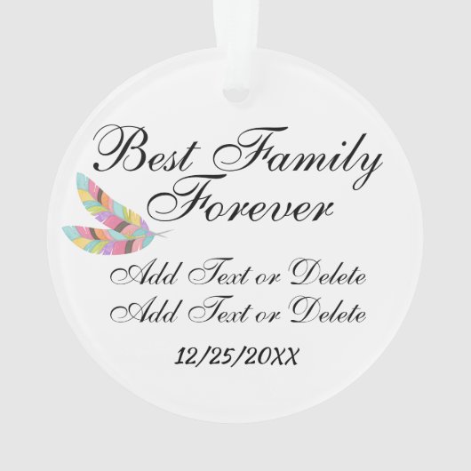 Vogels van een veerfamilie - vrienden Ornament (achterkant)