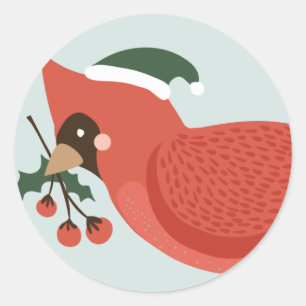 Vogels van een veerholiday-stickers ronde sticker