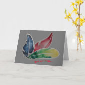 Vogels van een veerkoppel met elkaar kaart (Gele Bloem)