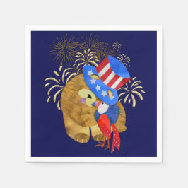 VOGELS VAN EEN VERDER PAPIERNAPKINS SERVET