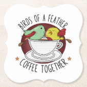 VOGELS VAN EEN VERDERE KOFFIE SAMEN KARTONNEN ONDERZETTERS (Voorkant)
