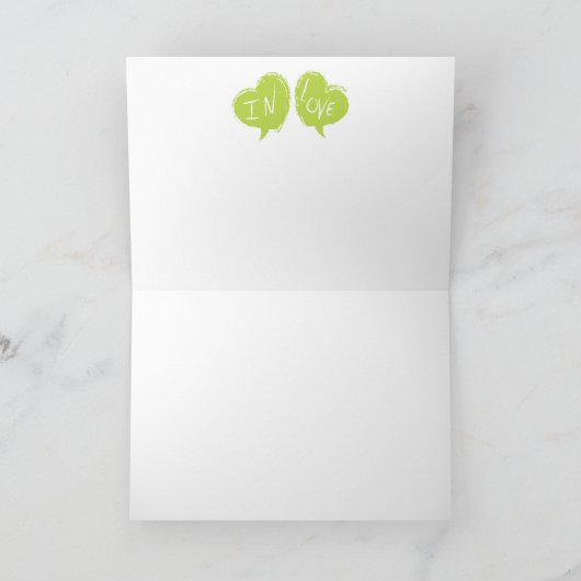 Vogels van een veren herfst die samen verliefd zij feestdagen kaart (Binnen)