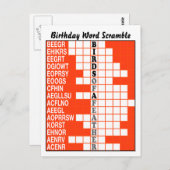 Vogels van een veren woord scramble briefkaart (Voorkant / Achterkant)