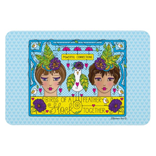 Vogels van een verzachter_flexibel magneet van 6"x (Horizontaal)