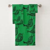 Vogels van een zeebodem bad handdoek (Insitu)