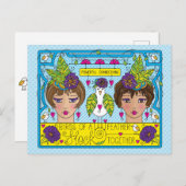 Vogels van een zeebodem_ briefkaart (Voorkant / Achterkant)